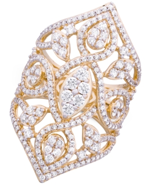 image of Wrapped in Love Diamond Openwork Statement Ring (2 ct. t.w.) in 14k Gold, Created for Macy-s