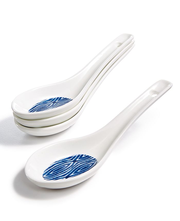 Martha Stewart Collection Set of 4 Soup Spoons, Created for Macy's Macy's