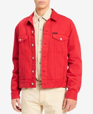 red trucker jacket mens