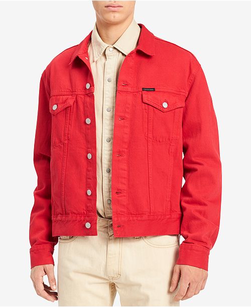 Calvin Klein Jeans Men's Classic Denim Trucker Jacket & Reviews - Coats ...