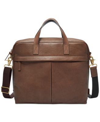 fossil buckner leather briefcase