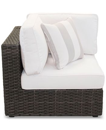 Furniture - Viewport Outdoor 3-Pc. Modular Seating Set (2 Corner Units and 1 Ottoman) with Sunbrella&reg; Cushions