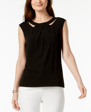image of Kasper Crossover Cutout Top