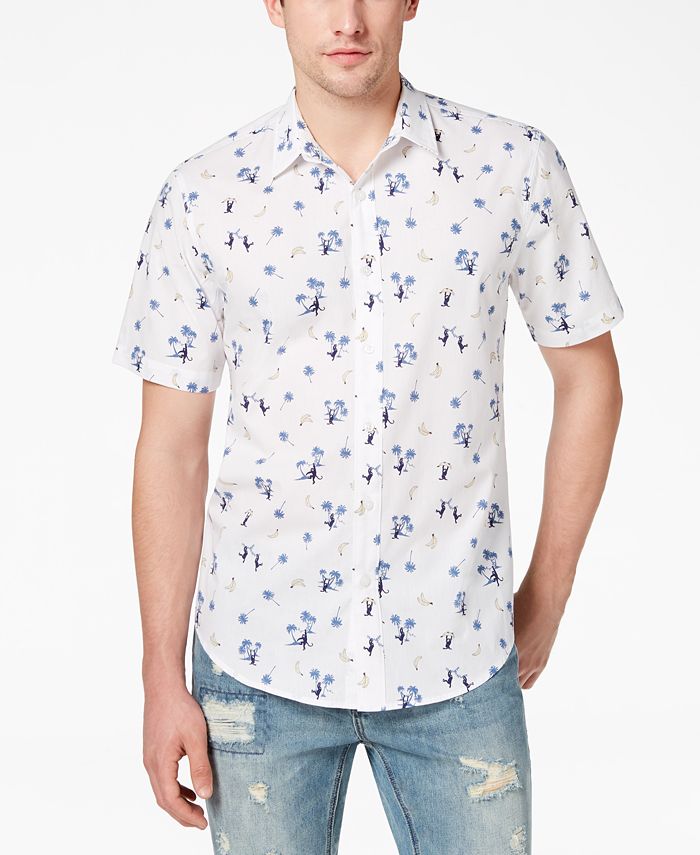 American Rag Men's Monkey Party Graphic-Print Shirt, Created for Macy's ...