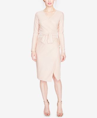 RACHEL Rachel Roy - Metallic Self-Tie Wrap Dress