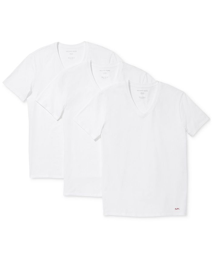 Michael Kors Men's Performance Cotton V-Neck Undershirts, 3-Pack & Reviews  - Underwear & Socks - Men - Macy's