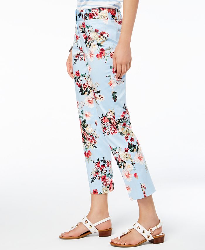 Tommy Hilfiger Ashby Floral-Print Slim Pants, Created for Macy's ...