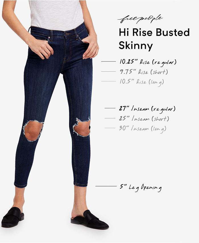 Free People High Rise Busted Skinny, Short, Regular and Long Inseams ...