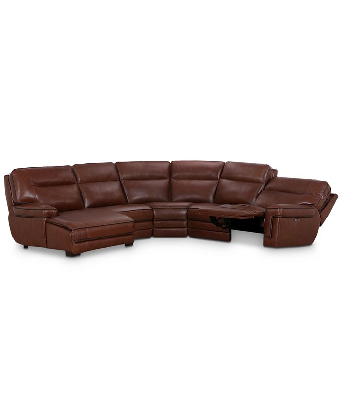 Pc Leather Chaise Sectional Sofa, Leather Sectional Sofa With Recliner And Chaise