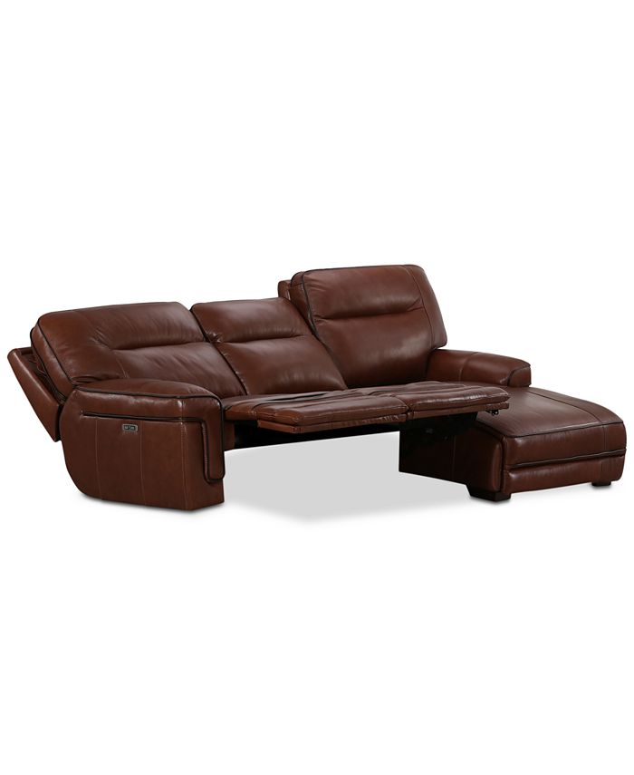 Pc Leather Chaise Sectional Sofa, Sofa With 2 Recliners And Chaise Lounge