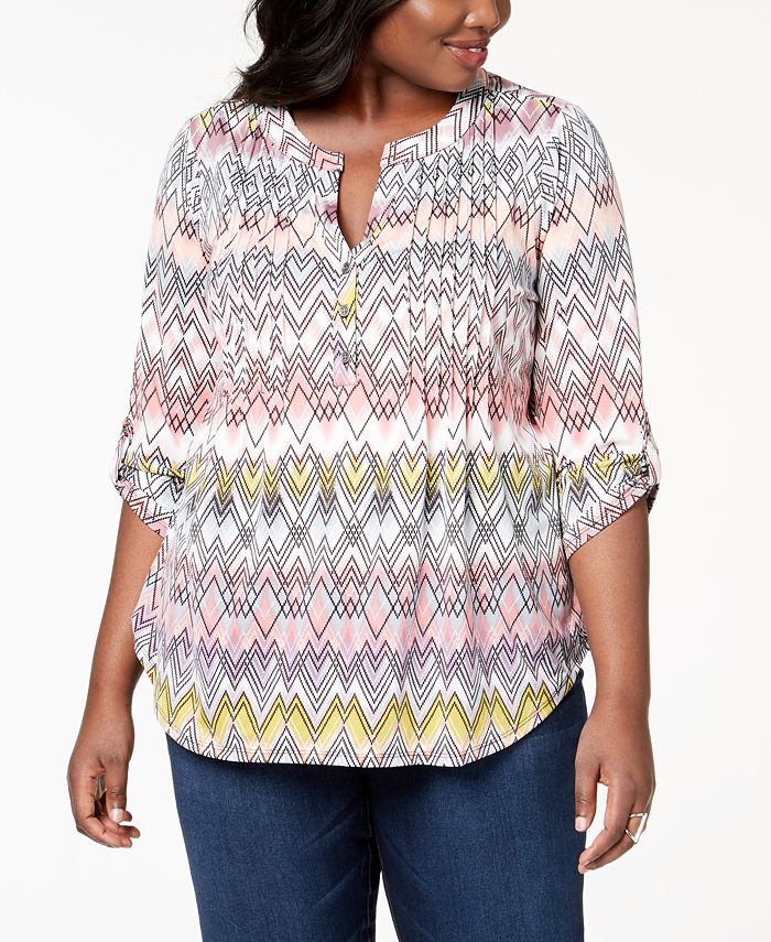 NY Collection Plus Size High-Low Top & Reviews - Tops - Plus Sizes - Macy's