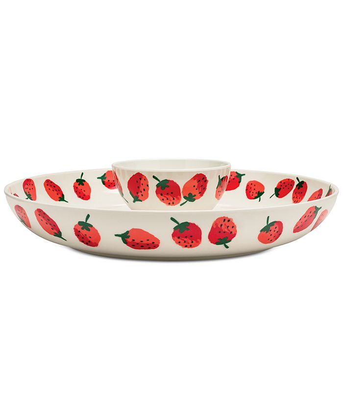 kate spade new york Chip and Dip Bowl, Strawberries Macy's
