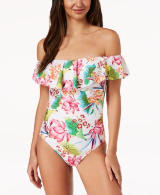 la blanca off the shoulder swimsuit