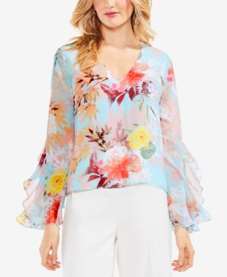 vince camuto ruffle sleeve top