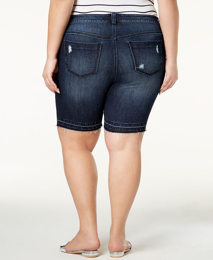 Celebrity Pink Plus Size Distressed Bermuda Shorts Macy s