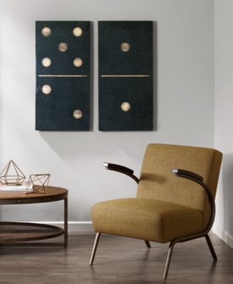   'Two Black Dominoes' Gel-Coated 2-Pc. Canvas Wall Art Set