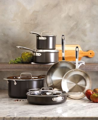 All-Clad Hard-Anodized Cookware Set, 13 Piece - Macy's