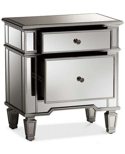 Furniture Sussie Mirrored Nightstand Reviews Furniture Macy S