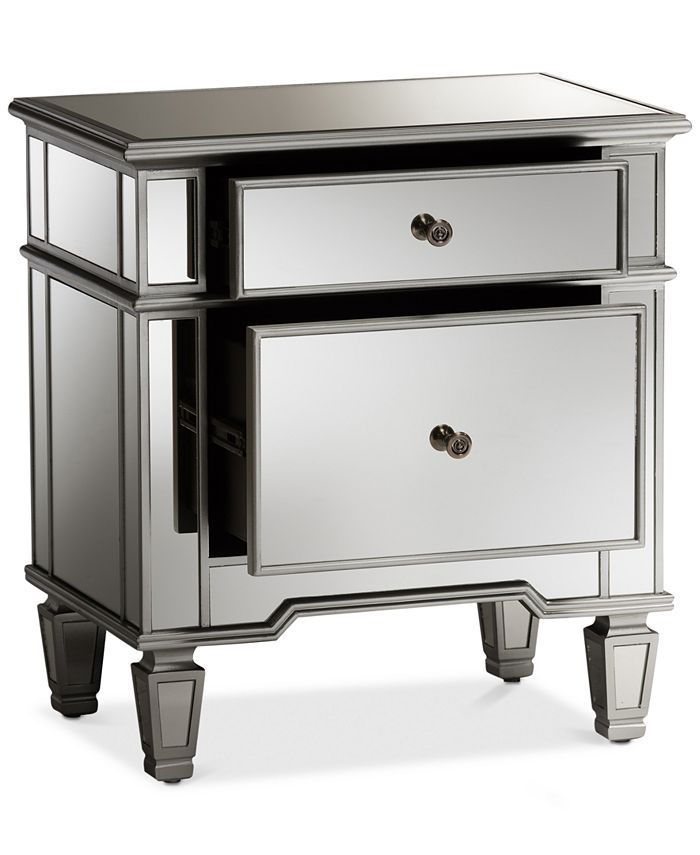 Furniture Sussie Mirrored Nightstand Macy's