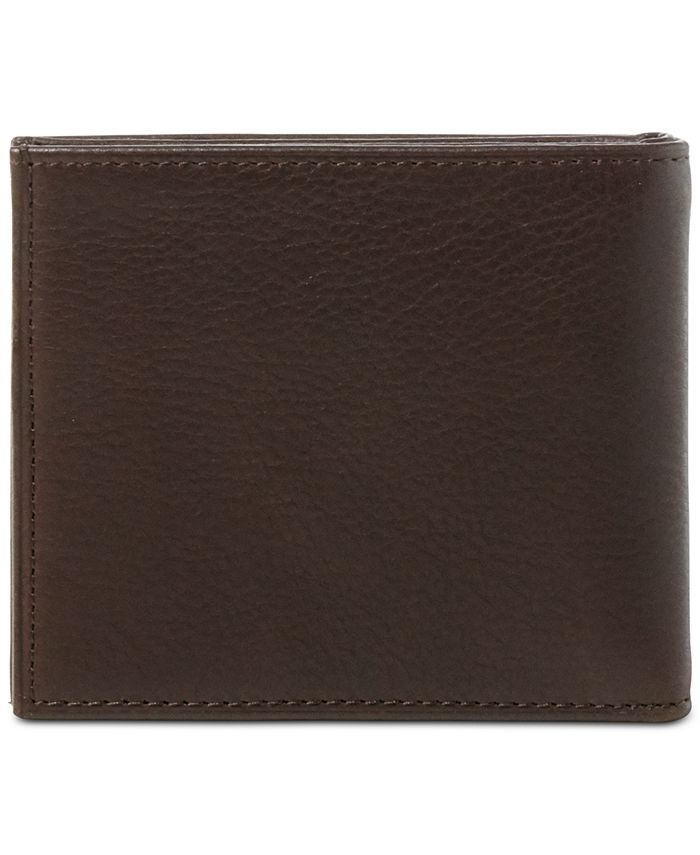 Polo Ralph Lauren Men's Accessories, Pebbled Leather Billfold Wallet ...