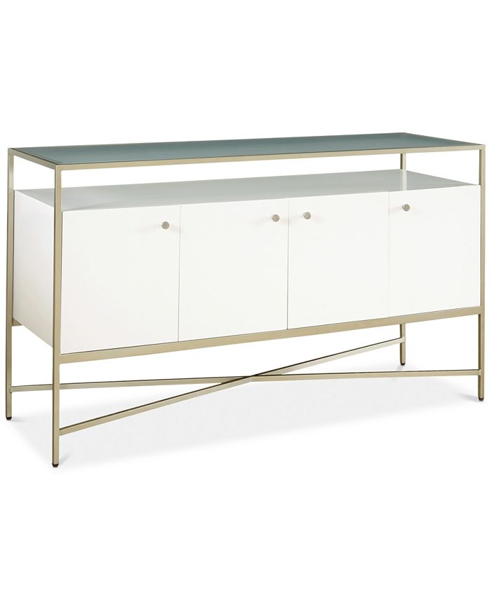 Furniture Delano Glass Top Entertainment Console Macy's