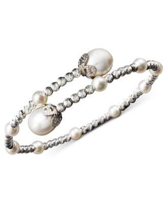 sterling silver and pearl bracelet