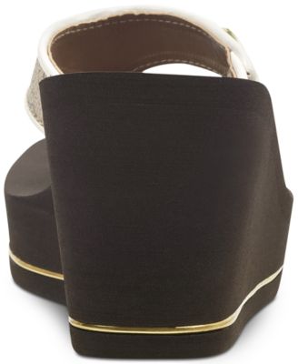 guess sarraly eva logo wedge sandals