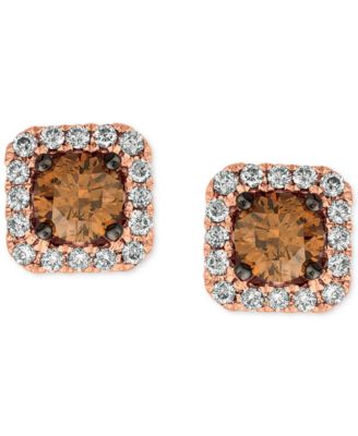 Le Vian - Diamond (3/4 ct. t.w.) Halo Stud Earrings in 14k White Gold