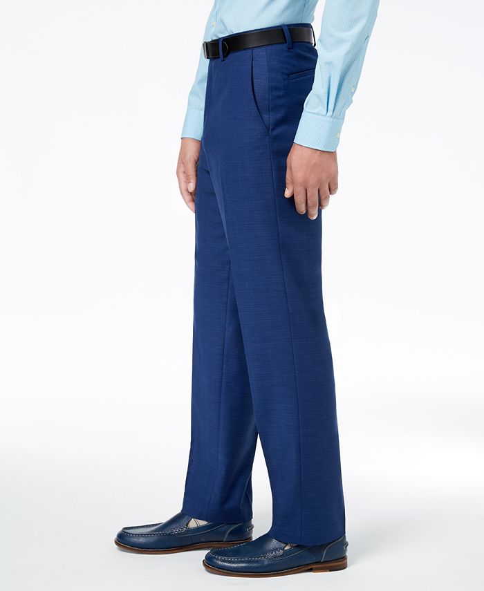 Sean John Men's Classic Fit Solid Suit Pants Blue Size 44X32