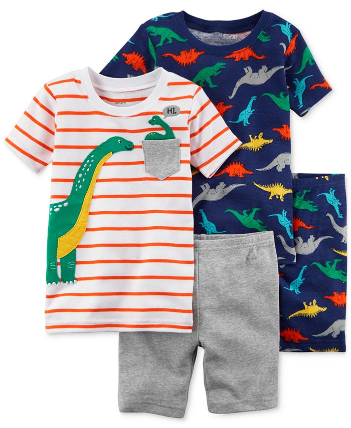 Carter's 4-Pc. Dinosaur Cotton Pajama Set, Toddler Boys - Macy's