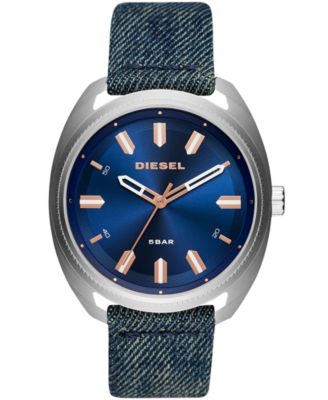 Diesel - Men's Fastback Blue Denim Strap Watch 46mm
