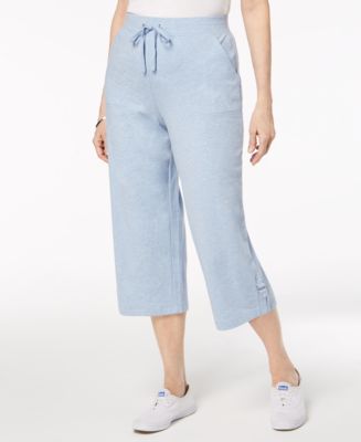 Karen Scott Petite French Terry Capri Pants, Created for Macy's - Macy's