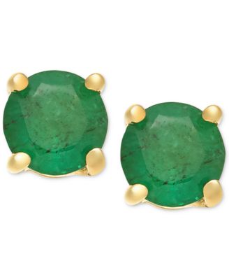 Macy's - Emerald Stud Earrings (1 ct. t.w.) in 14k Gold