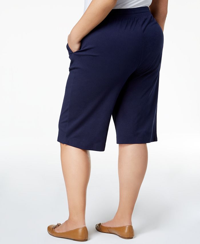 Karen Scott Plus Size Cotton Capri Pants, Created for Macy's Macy's