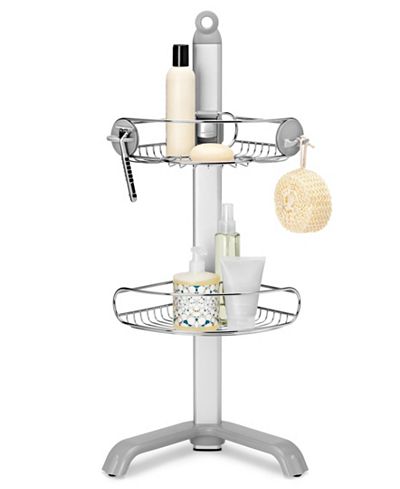 caddy simplehuman shower bath accessories corner stainless steel bathroom