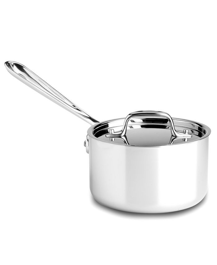 All Clad Stainless Steel 1.5 Qt Covered Saucepan