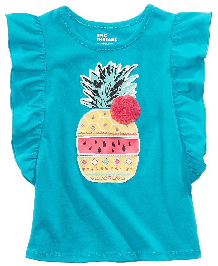Epic Threads Flutter-Sleeve T-Shirt, Toddler Girls, Created for Macy's ...