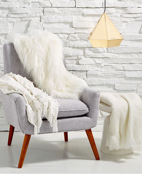 Lacourte LAST ACT! Flokati 50" x 60" FauxFur Throw, Created for Macy's
