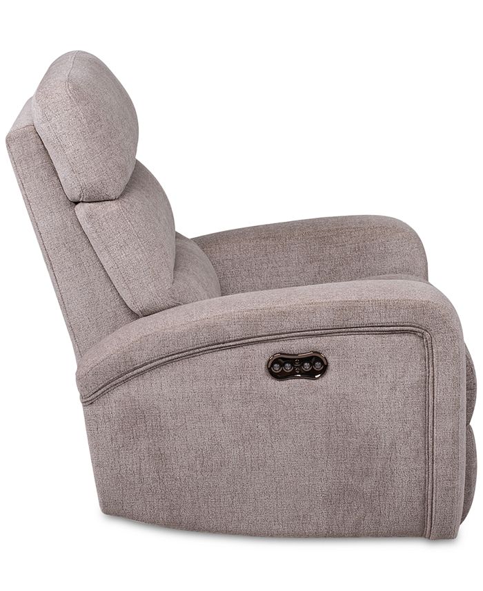 Furniture Stellarae Fabric Power Recliner With Power Headrest And USB