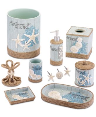 Beachcomber Seashells Resin Bath Accessories