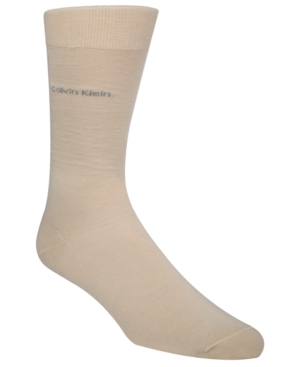 Calvin Klein Men's Giza Cotton Flat Knit Crew Socks