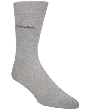 Calvin Klein Men's Giza Cotton Flat Knit Crew Socks