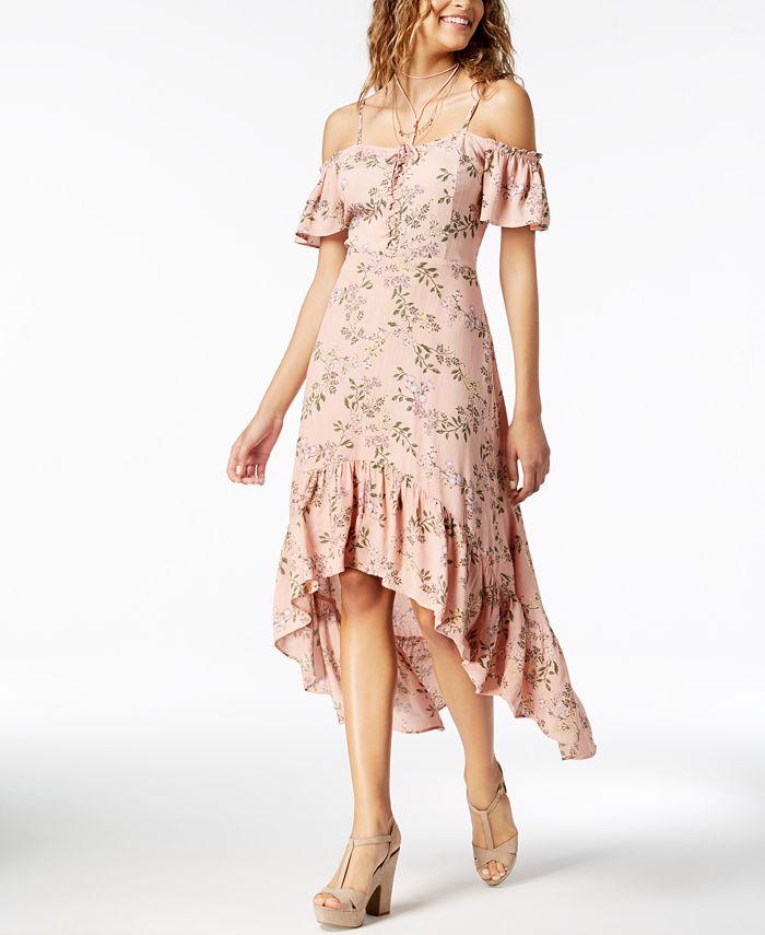 American Rag Juniors Ruffled High Low Maxi Dress Created for