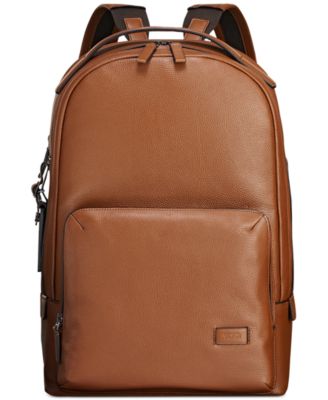 tumi mens leather backpack