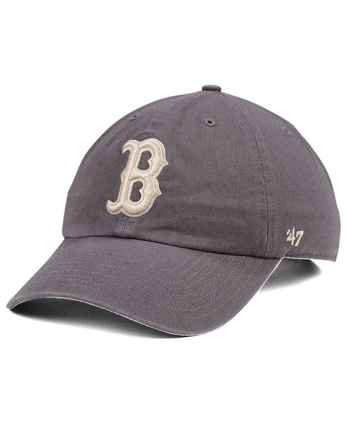 '47 Brand Boston Red Sox Dark Gray CLEAN UP Cap - Macy's