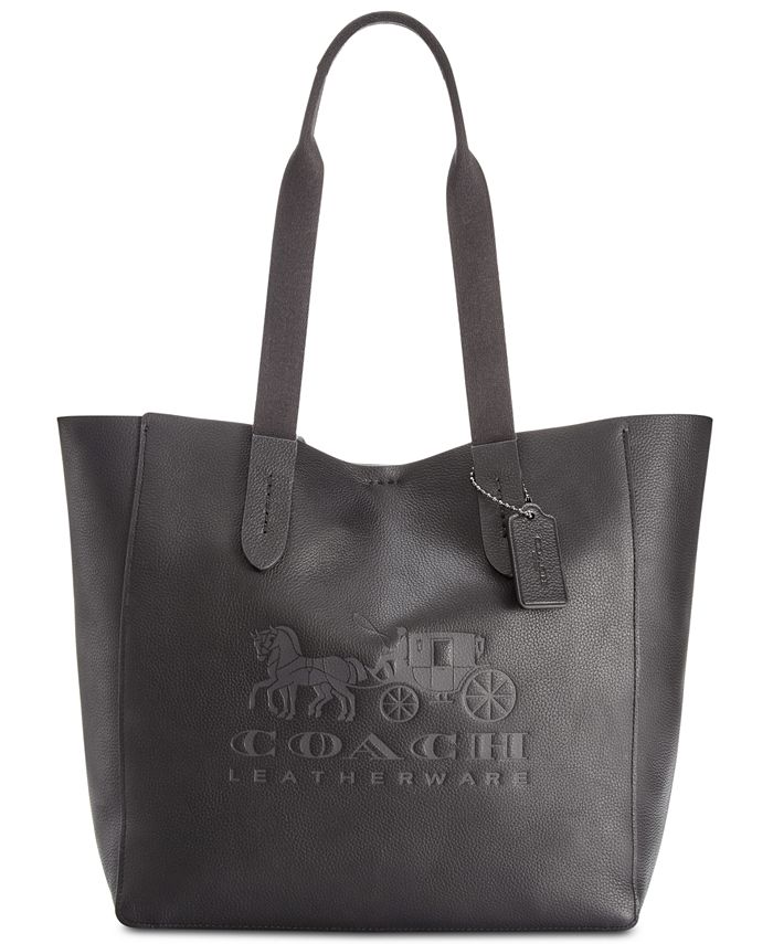 Coach grove signature online tote in pebble leather