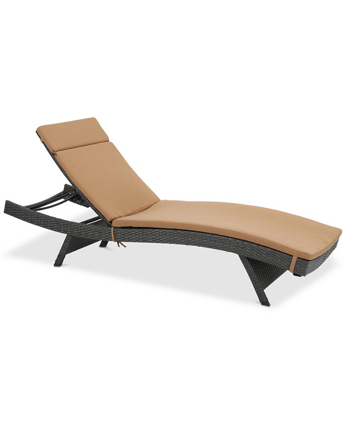 Noble House - Malibu Outdoor Chaise Lounge, Quick Ship