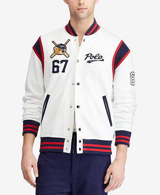 Polo Ralph Lauren Men's Polo Bear Baseball Jacket, Created for Macy's ...