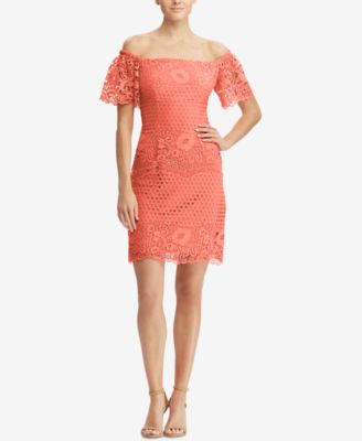 Lauren Ralph Lauren - Petite Lace Off-The-Shoulder Dress