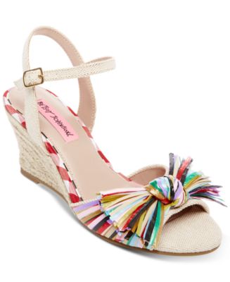 Betsey Johnson Lizzie Wedge Sandals Macy s